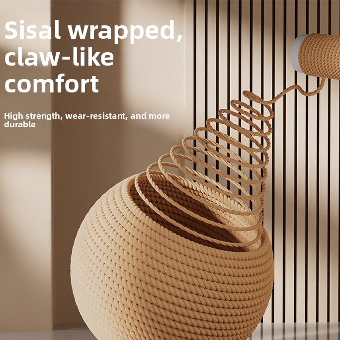 Sisal Cat Toy Ball with Sound