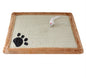 Modern Cat Scratching Mat with Interactive Mouse Toy - Natural Sisal Pad