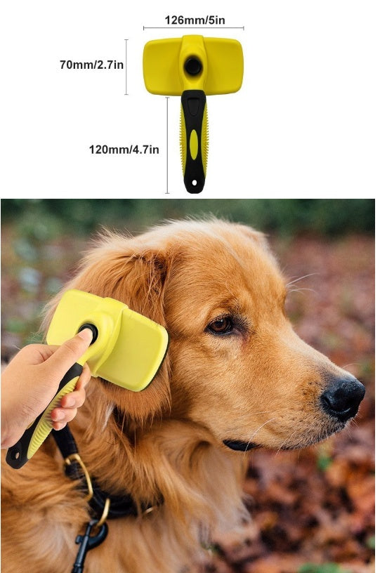 Professional Pet Grooming Brush - Reduces Shedding by 95% - Retractable Easy Clean Comb