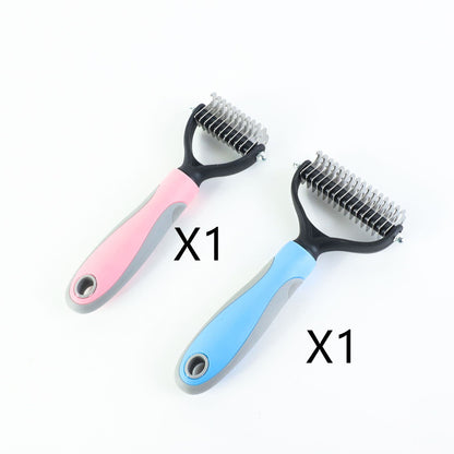 Ultimate Pet Hair Shedding Tool - Painless Undercoat Rake for Long & Short Haired Pets - Professional De-shedding Brush
