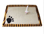 Modern Cat Scratching Mat with Interactive Mouse Toy - Natural Sisal Pad