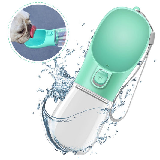 Portable Dog Water Bottle - Leak-Proof Pet Travel Drink Cup with Food-Grade Material (350ml/550ml)