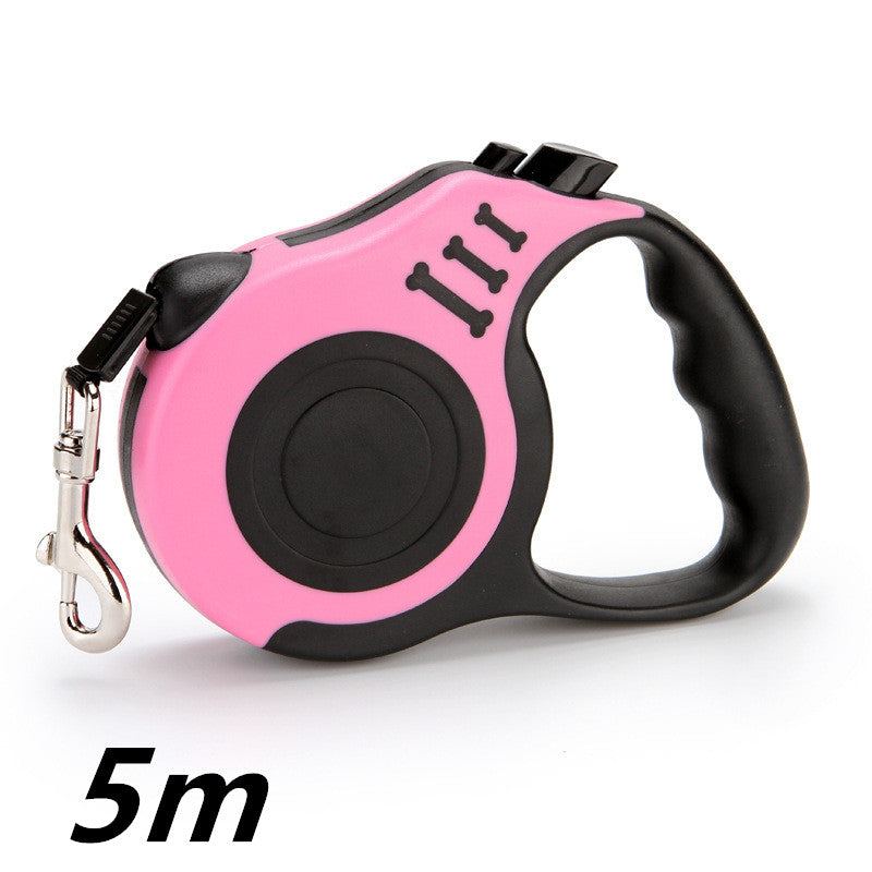 Heavy Duty Retractable Dog Leash - 3M/5M Tangled-Free Walking Lead with One-Hand Brake & Lock for Small and Medium Dogs
