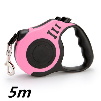 Heavy Duty Retractable Dog Leash - 3M/5M Tangled-Free Walking Lead with One-Hand Brake & Lock for Small and Medium Dogs