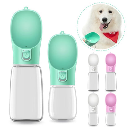 Portable Dog Water Bottle - Leak-Proof Pet Travel Drink Cup with Food-Grade Material (350ml/550ml)
