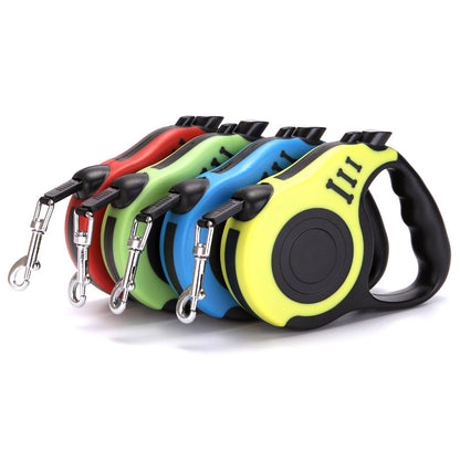 Heavy Duty Retractable Dog Leash - 3M/5M Tangled-Free Walking Lead with One-Hand Brake & Lock for Small and Medium Dogs