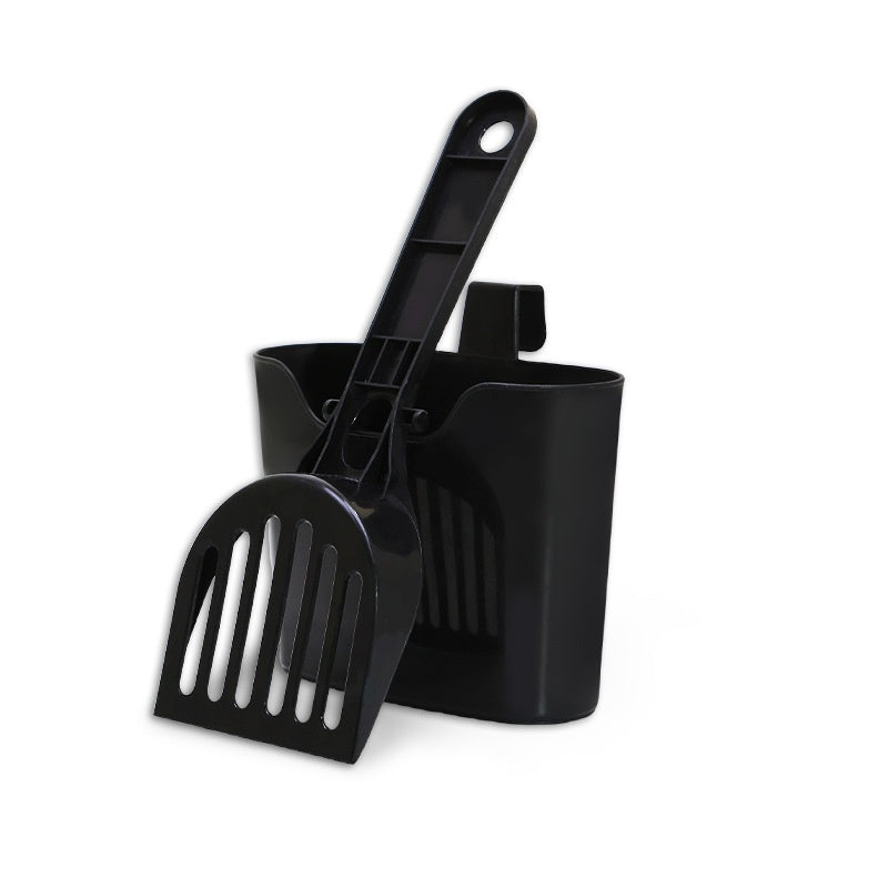 Large Cat Litter Scoop with Integrated Holder Stand - Deep Shovel Sifter Set