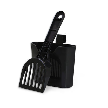 Large Cat Litter Scoop with Integrated Holder Stand - Deep Shovel Sifter Set