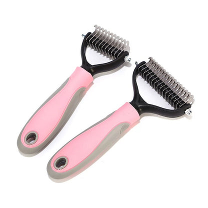 Ultimate Pet Hair Shedding Tool - Painless Undercoat Rake for Long & Short Haired Pets - Professional De-shedding Brush
