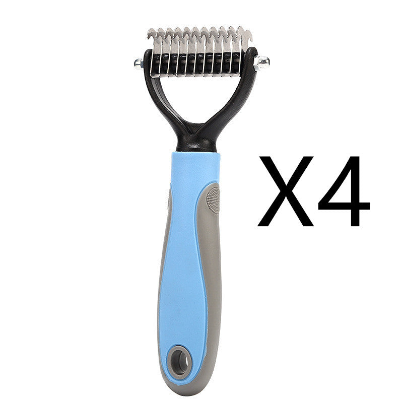Ultimate Pet Hair Shedding Tool - Painless Undercoat Rake for Long & Short Haired Pets - Professional De-shedding Brush