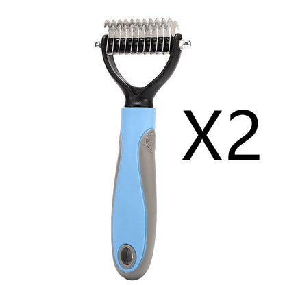 Ultimate Pet Hair Shedding Tool - Painless Undercoat Rake for Long & Short Haired Pets - Professional De-shedding Brush