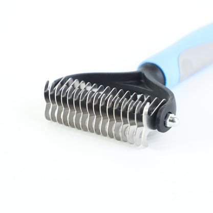 Ultimate Pet Hair Shedding Tool - Painless Undercoat Rake for Long & Short Haired Pets - Professional De-shedding Brush