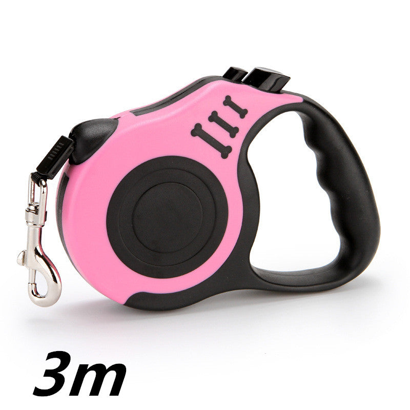 Heavy Duty Retractable Dog Leash - 3M/5M Tangled-Free Walking Lead with One-Hand Brake & Lock for Small and Medium Dogs