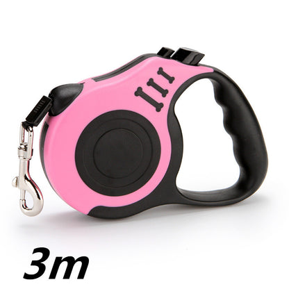 Heavy Duty Retractable Dog Leash - 3M/5M Tangled-Free Walking Lead with One-Hand Brake & Lock for Small and Medium Dogs