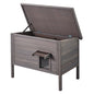 VEVOR Insulated Outdoor Cat House - Durable Cedar Wood Feral Shelter with Roof