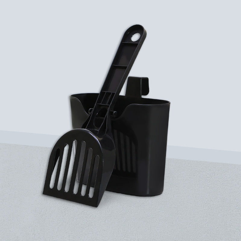 Large Cat Litter Scoop with Integrated Holder Stand - Deep Shovel Sifter Set