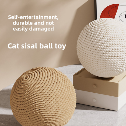 Sisal Cat Toy Ball with Sound