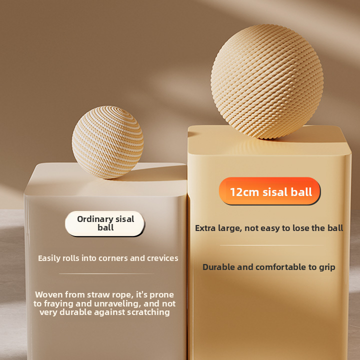 Sisal Cat Toy Ball with Sound